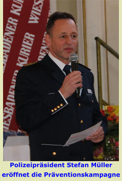 Polizeipräsident Stefan Müller eröffnet die Präventionskampagne